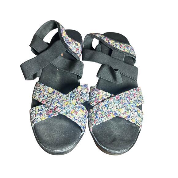 Bernie Mev Lisa splash Strappy Woven Sandals Lightweight Comfort EU 38 US 7.5-8 - Picture 2 of 10